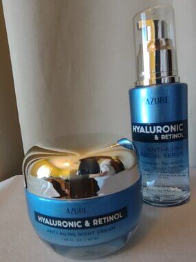 Azure Hyaluronic & Retinol Anti-Aging Rejuvenating Face Serum & Night Cream New